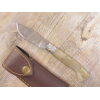 Coltello Arburesa manico In corno di muflone grezzo lama in damasco (18cm)