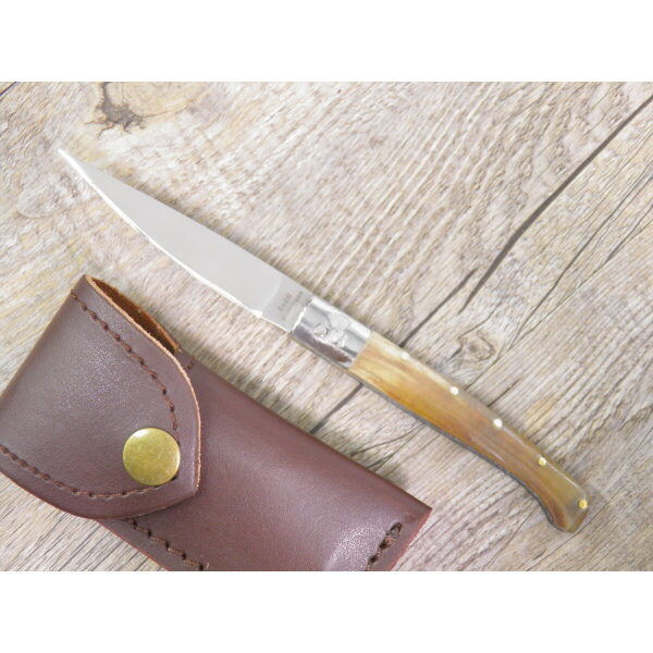 Pattada Knife Muflon Horn Handle 8 cm Blade (17,5 cm Total) - Lady M Sardinia