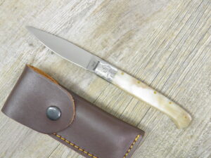 Coltello Pattada Manico in Corno Di Muflone grezzo lama da 9 cm (21cm)