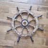 Wooden giant sea line helm 81 cm wall-mounted