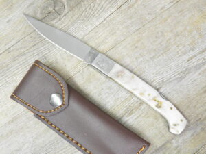 Coltello Pattada con blocco lama Manico in corno di muflone (23cm)