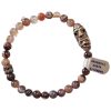 Pulsera elástica unisex con piedras semipreciosas naturales con Mamuthones