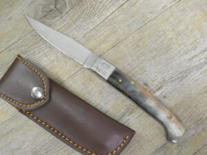 Coltello Pattada con blocco lama Manico in Corno Di montone(23cm)