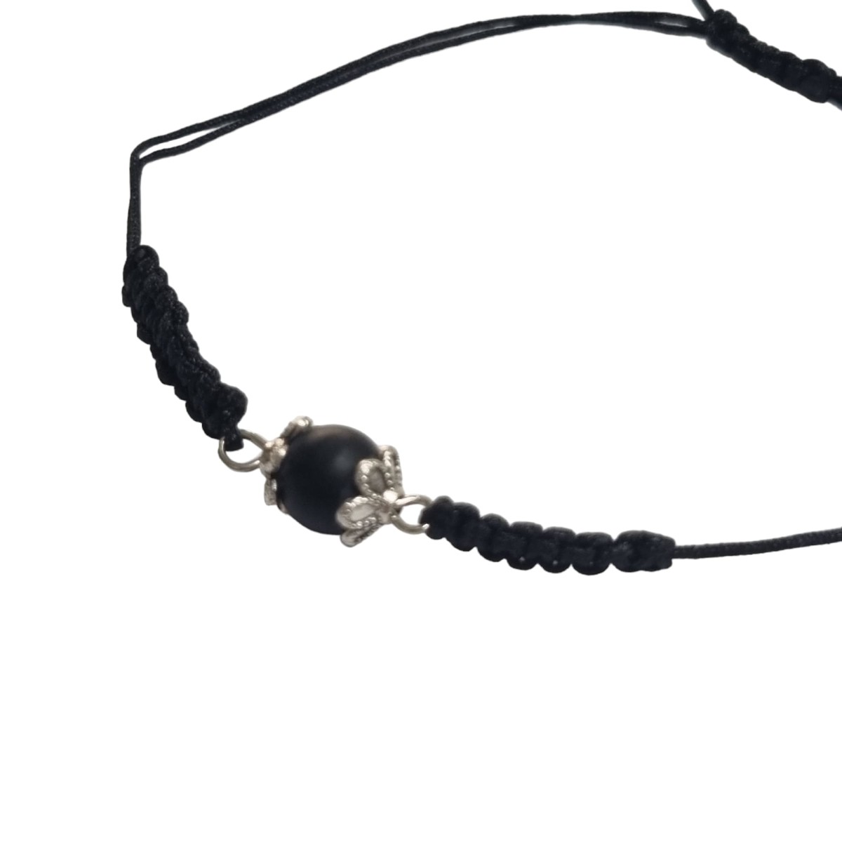 Whatsapp Image 2024-05-31 At 19.04.13 Bracciale Su Coccu Acciaio Cordino Regolabile Ossidiana - Lady M Sardegna