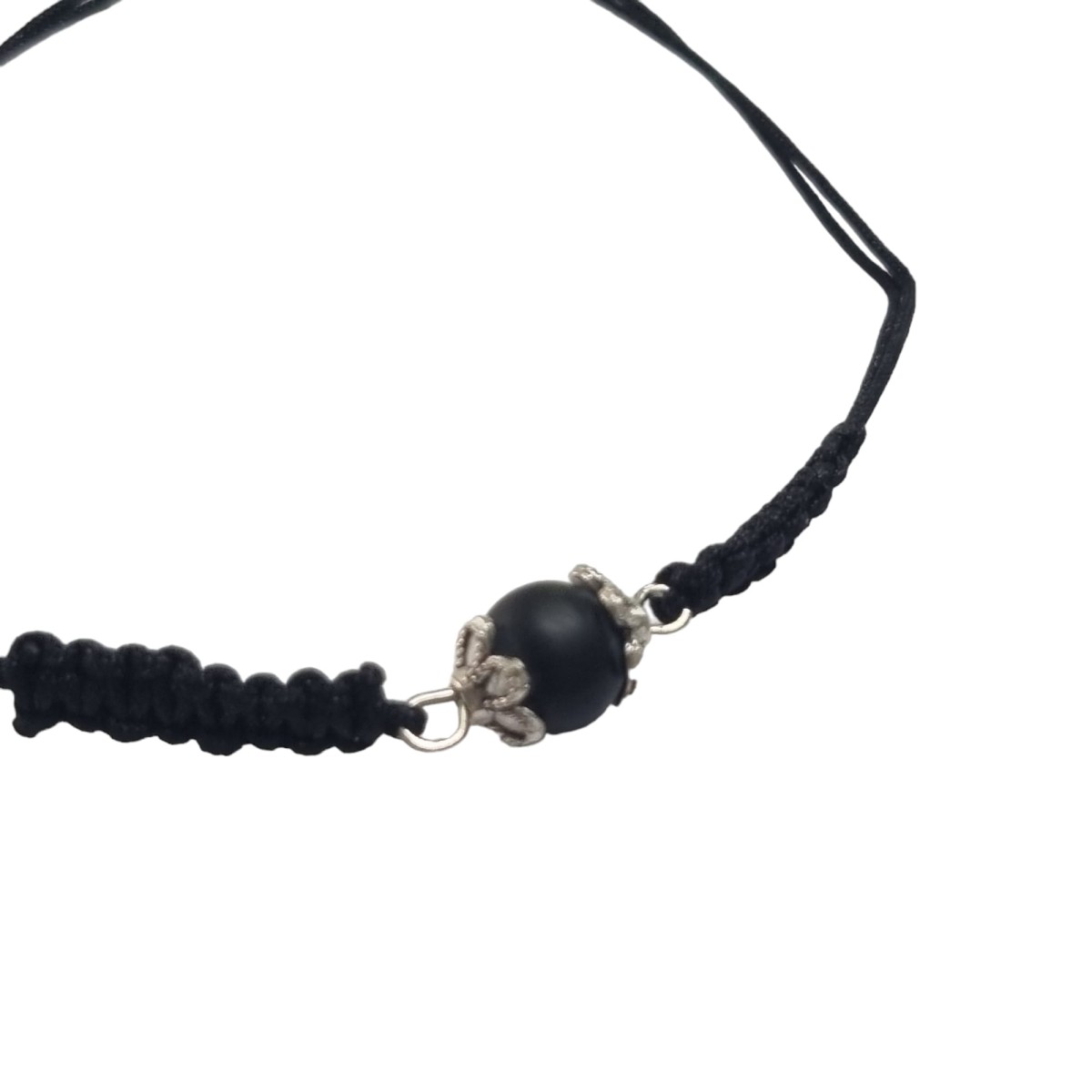 Whatsapp Image 2024-05-31 At 19.04.14 Bracciale Su Coccu Acciaio Cordino Regolabile Ossidiana - Lady M Sardegna