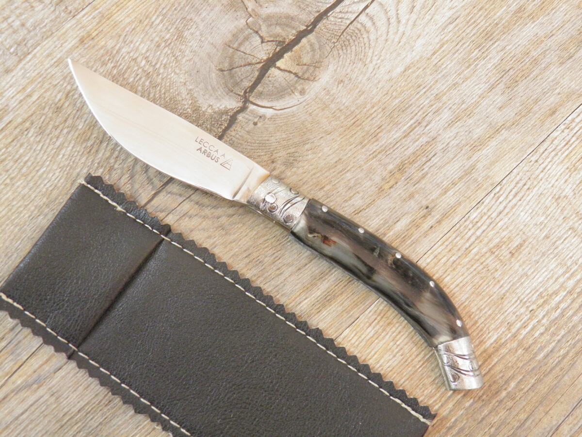Coltello Artigianale Arburesa Manico Corno Di Muflone Da Scuoio Anima (18,5Cm) - Lady M Sardegna Coltello Artigianale Arburesa Manico Corno Di Muflone Da Scuoio Anima (18,5Cm)