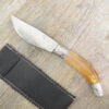 Coltello Artigianale arburesa manico corno di Muflone monolitico (25cm)