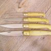 Original Pattada knife sweet blade Yellow resin handle in 4 sizes