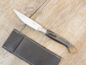 Coltello artigianale scanno Arburesa manico corno di montone con anima (23,5cm)