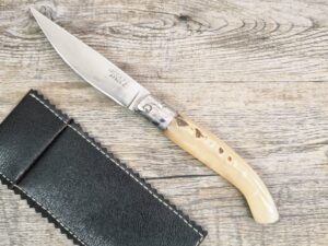 Coltello artigianale scanno Arburesa manico corno di montone (20cm)