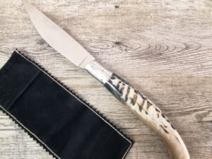 Coltello artigianale scanno Arburesa manico corno di montone (27cm)