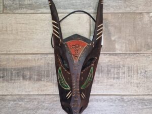 Wooden mask Boes - Merdules coloured traditional Sardinian Giant