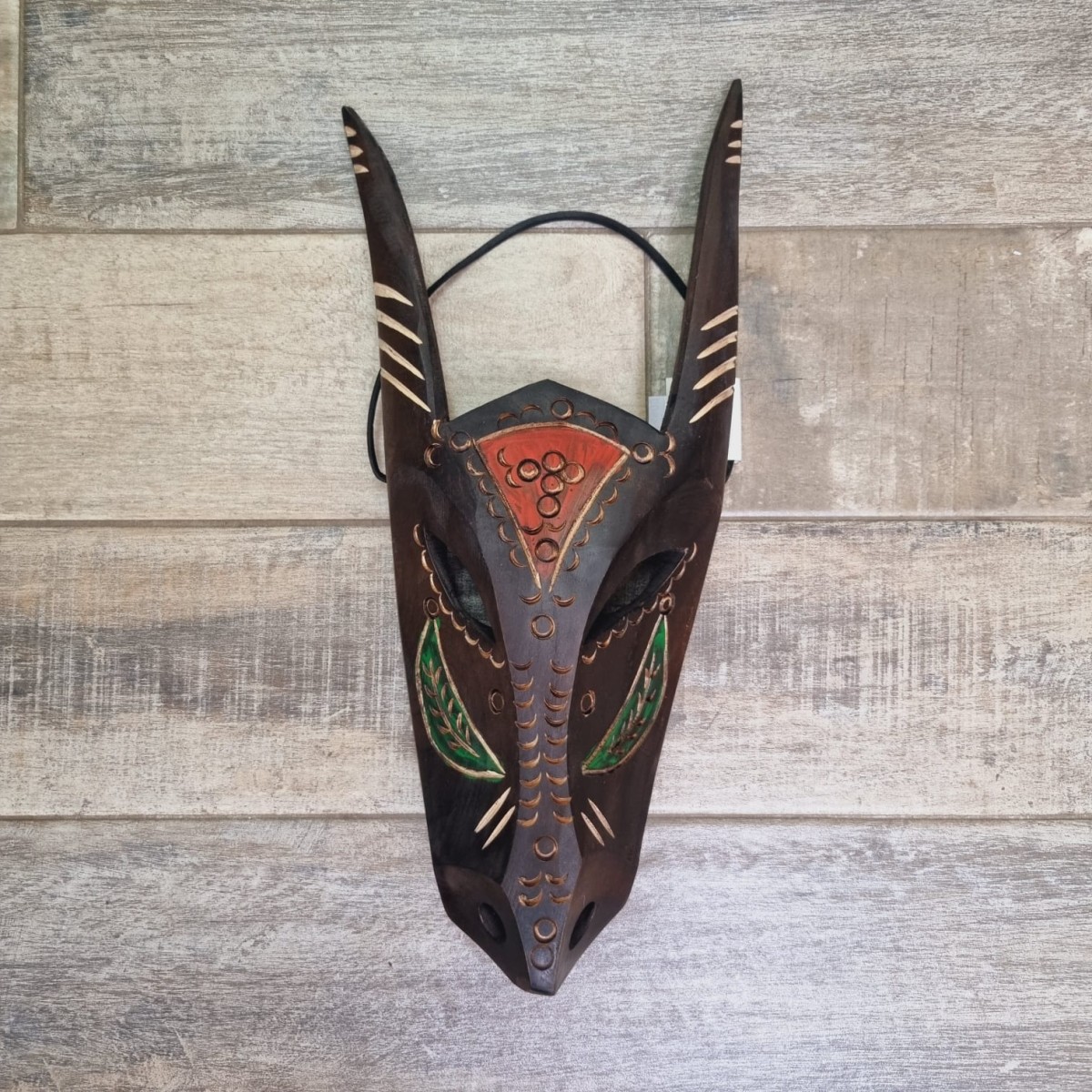 Maschera In Legno Boes - Merdules Colorata Tradizionale Sarda Gigante