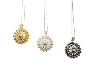 Collana Bottone sardo in filigrana Gigante diamentro 3,5 cm