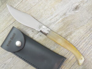 Coltello artigianale Arburesa in Corno di montone da scuoio (27cm)