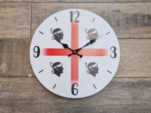 Orologio da Parete bandira sarda 4 mori  DIAM. 33Cm