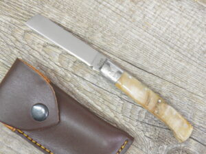 Coltello Lametta galluresa Corno Di muflone Grezzo (17,5cm)