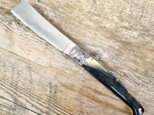 Coltello artigianale Lametta Corno Di Montone grezzo (22cm)
