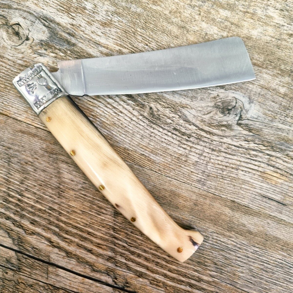 20260520_120903 Coltello Artigianale Lametta Corno Di Montone Grezzo (22Cm) - Lady M Sardegna