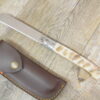 Coltello artigianale Lametta galluresa Corno Di Muflone grezzo  (23cm)