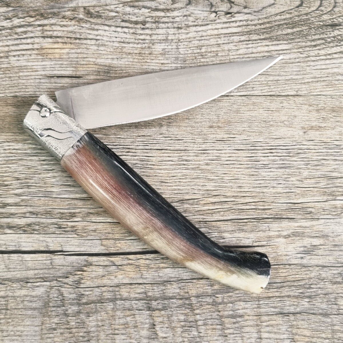 20260609_124430 Coltello Artigianale Scanno Arburesa Manico Corno Di Montone (20Cm) - Lady M Sardegna