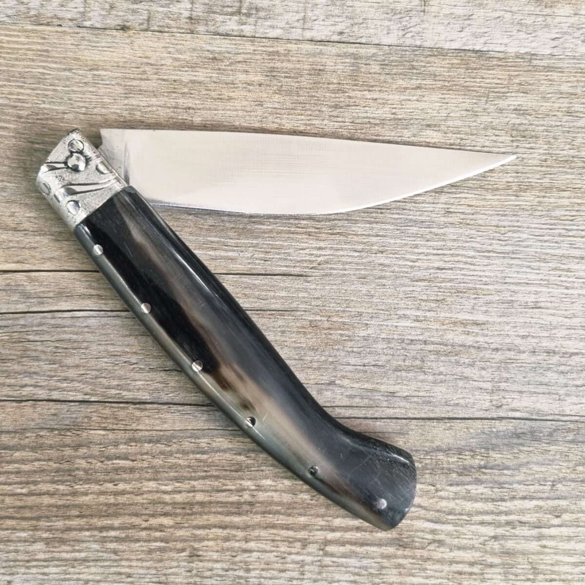 20260615_184510 Coltello Artigianale Scanno Arburesa Manico Corno Di Montone Con Anima (20Cm) - Lady M Sardegna