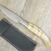 Coltello da scanno artigianale Arburesa manico in corno di muflone grezzo (24cm)