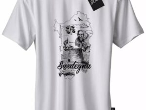T-SHIRT  SARDEGNA isola cartina soggetti sardegna bianca UNISEX