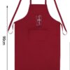 Grembiule da cucina 4 mori sardegna bandiera 90 x 60 cm grande bordeaux