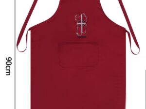 Grembiule da cucina 4 mori sardegna bandiera 90 x 60 cm grande bordeaux