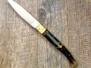 Coltello Pattada Manico in Corno Di Bue lama 11 cm (24cm)