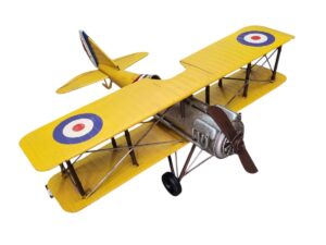 Riproduzione Gigante aereo in metallo 1° guerra mondiale biplano 56x60 H22 cm in 2 colori