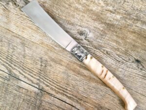 Coltello artigianale Lametta Corno Di Montone grezzo (22cm)