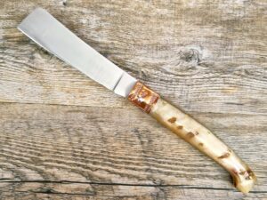Coltello artigianale Lametta Corno Di Montone grezzo (22cm)