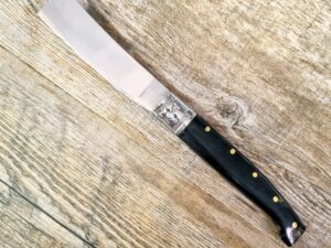 Coltello artigianale Lametta Corno Di Montone grezzo (18,5cm)