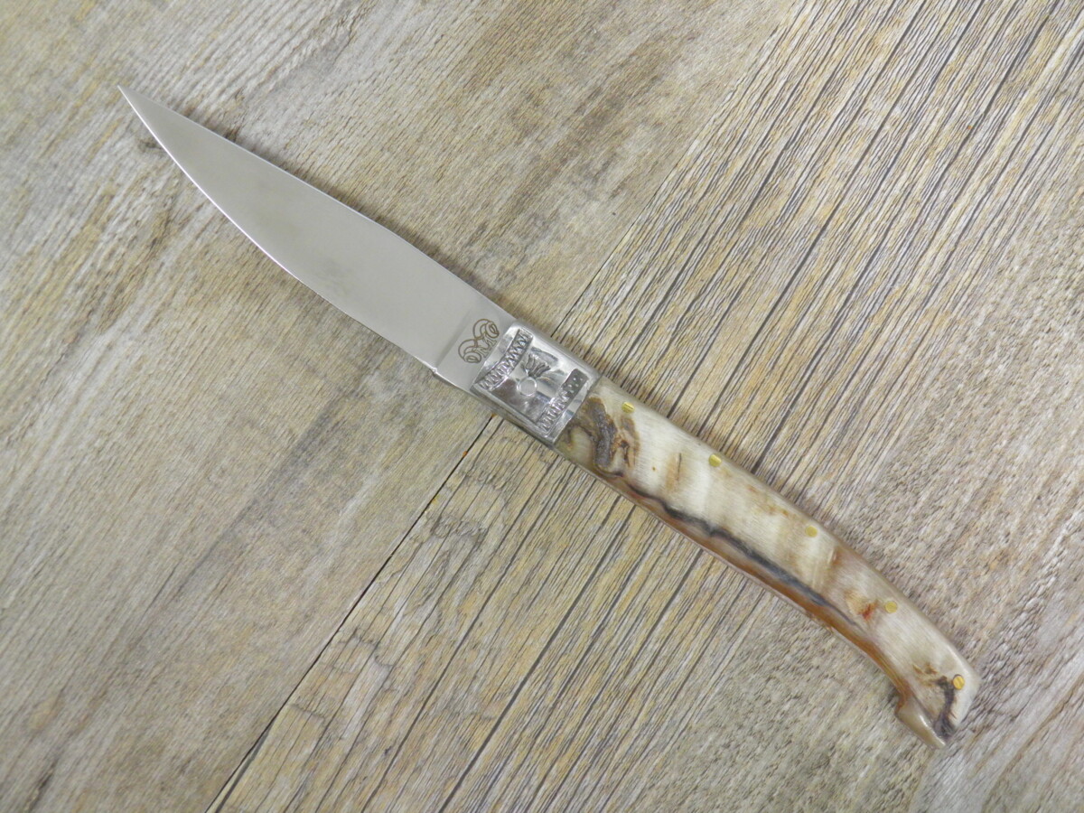 Coltello tipo Pattada Manico in Corno Di montone grezzo (22cm)