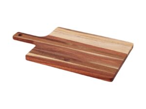 Tagliere in legno naturale di acacia con con manico 40,5 x 24 cm personalizzabile