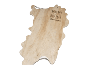 Tagliere sagoma sardegna in legno naturale abete incisa bandiera 4 mori