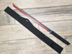 Katana machete 69 cm con fodero in naylon lama da 45 cm manico in corda intrecciata