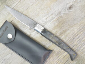 Coltello Artigianale Pattada Damasco Manico In Corno Di Montone (27,5Cm)