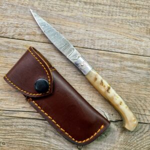Home - Lady M Sardegna Coltello Pattada Damasco Manico In Corno Di Montone (17Cm)