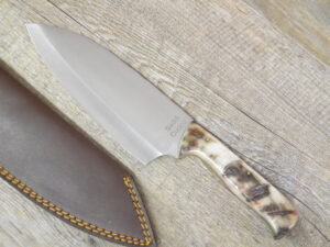 Coltello santoku artigianale Cuoco con manico in Corno di montone (31cm)