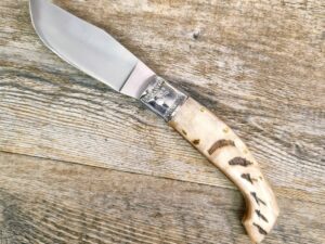 Coltello Tipo Arburesa Manico In Corno Di Montone Grezzo (18,5Cm)