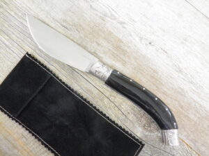 Coltello Artigianale Arburesa In Corno Di Montone Da Scuoio Con Anima (25Cm)