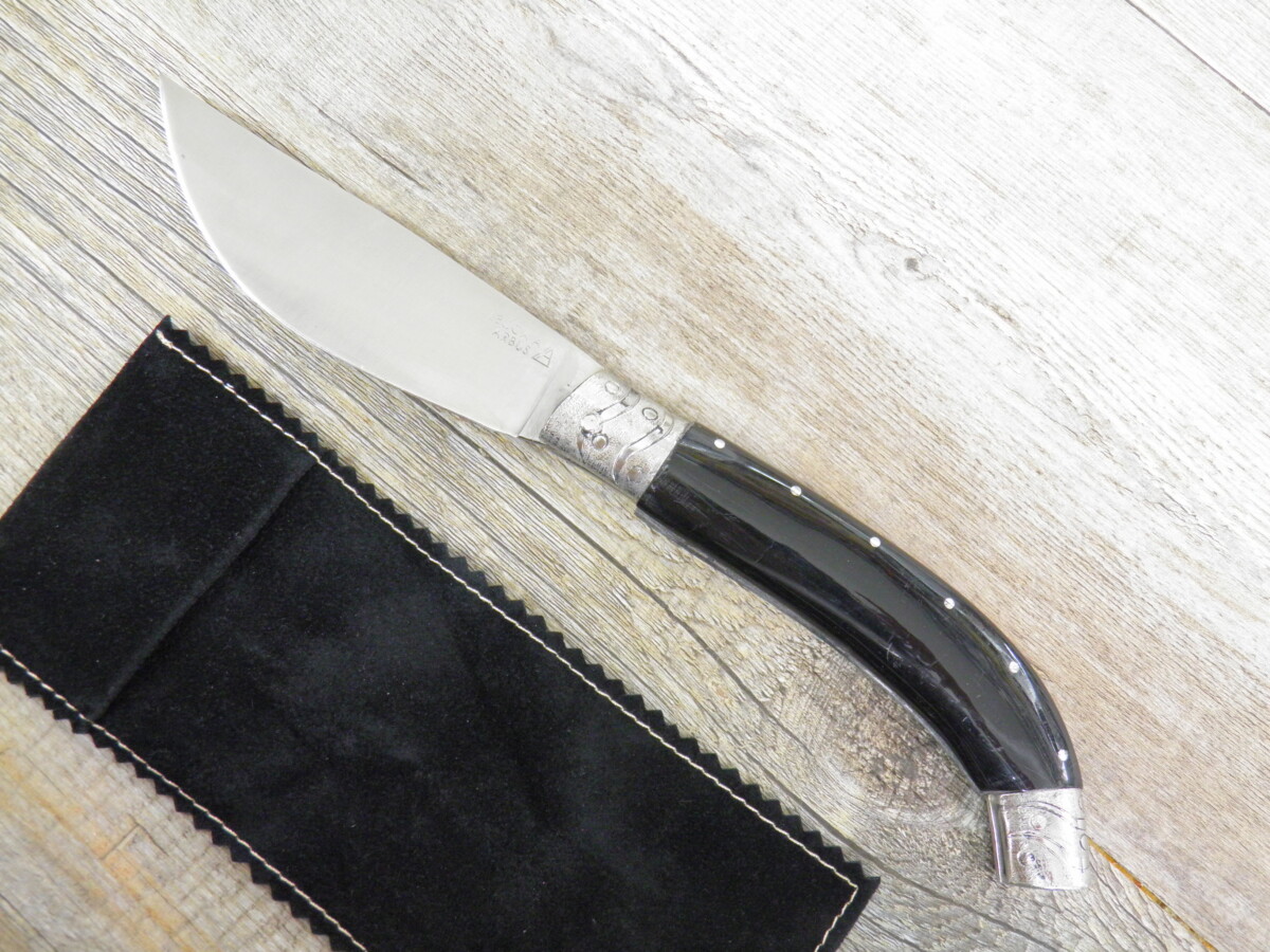Coltello Artigianale Arburesa In Corno Di Montone Da Scuoio Con Anima (25Cm) - Lady M Sardegna Coltello Artigianale Arburesa In Corno Di Montone Da Scuoio Con Anima (25Cm)