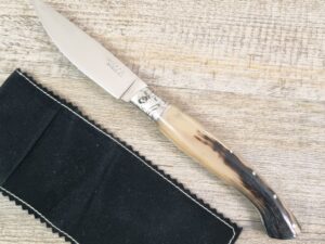 Coltello Artigianale Scanno Arburesa Manico Corno Di Montone Con Anima (23,5Cm)