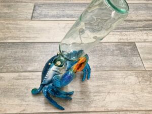 Granchio Realistico Porta Bottiglia Linea Mare In Resina Casa Cucina Vino