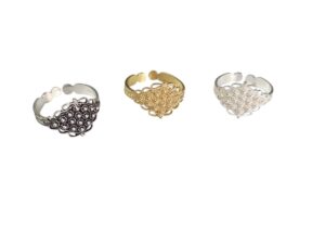 Anello Fede Sarda Filigrana Argento Traforata In 3 Colori A Scelta