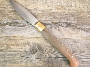 Coltello Pattada Brotzu Manico In Corno Di Bue Satinato Lama Da 15Cm (33Cm)