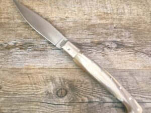 Coltello Pattada Brotzu Manico In Corno Di Bue Satinato Lama Da 15Cm (33Cm)